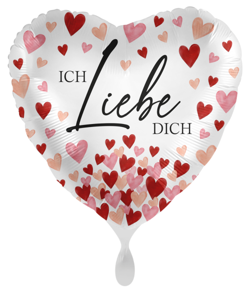 Folienballon - Ich liebe dich, Herzen - ø 43cm